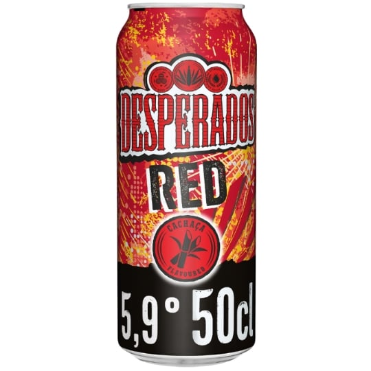 Bière Aromatisée au spiritueux Cachaça, Fruits Rouges, Guarana, Red DESPERADOS 500ml