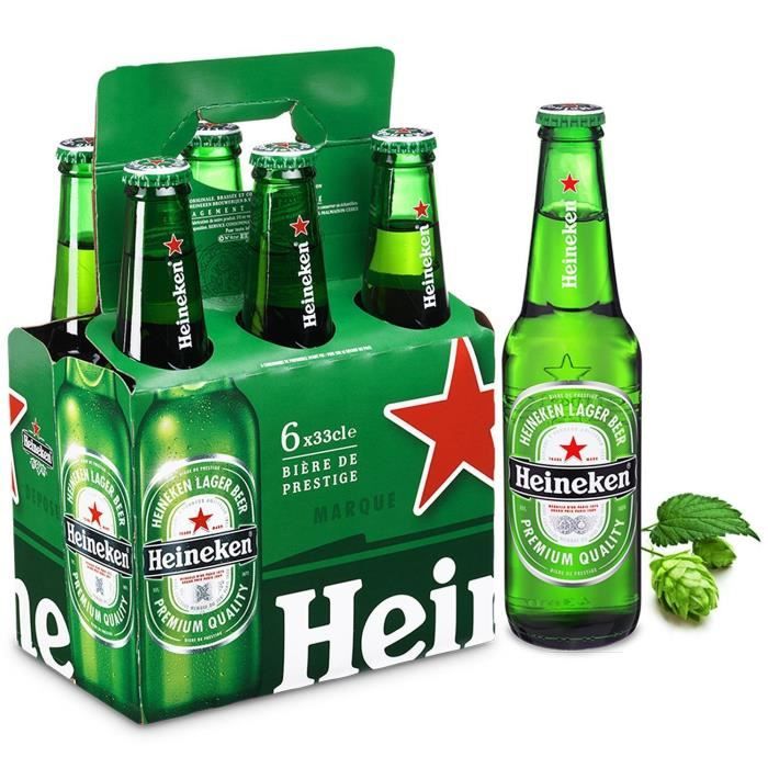 HEINEKEN Biere blonde 5 % - 6x25cl